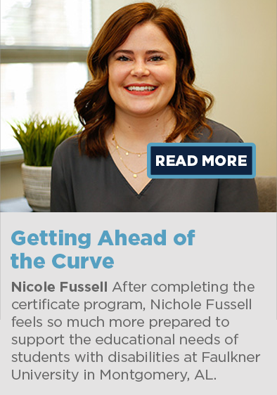 Nichole Fussell, Graduate of Postsecondary Disability Services Online Program